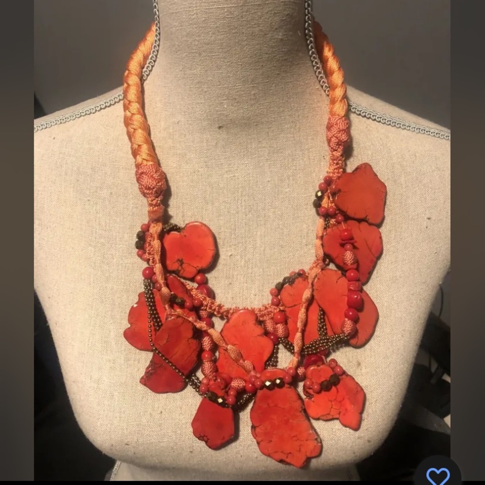 Vintage Oscar de la Renta coral necklace $1295